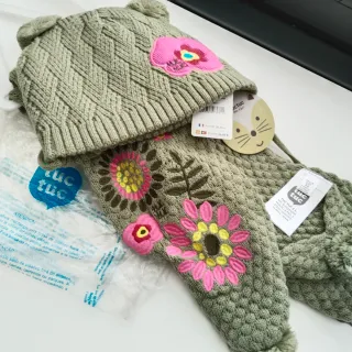 Conjunto bufanda y gorro Tuc Tuc flores t.54