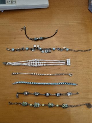 Lotto alta bigiotteria blu e argento