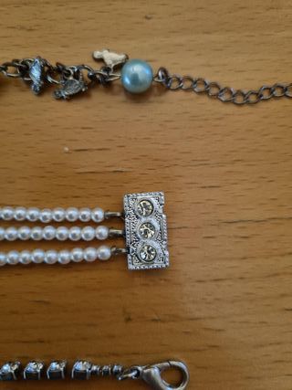 Lotto alta bigiotteria blu e argento