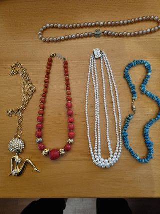 Lotto alta bigiotteria blu e argento