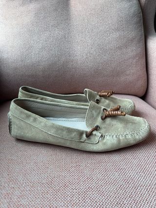 Náuticos Lottusse mujer beige ante