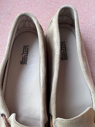 Náuticos Lottusse mujer beige ante