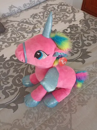 Peluche Unicornio Rosa Brillante
