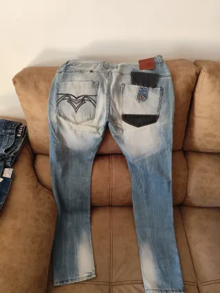 3 Pantalones vaqueros azules talla L