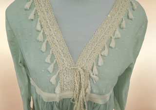 Camisa boho vintage de algodón