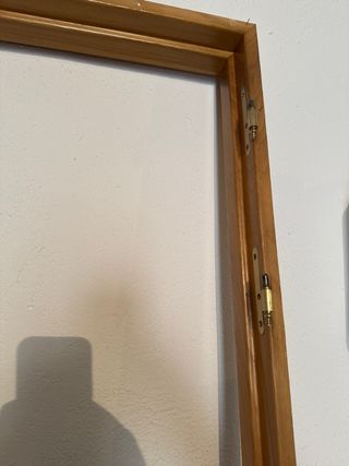 Puerta doble roble macizo con cristal