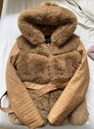 Chaqueta pelo y piel sintética