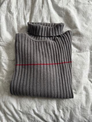 Jersey Tommy Hilfiger gris cuello alto