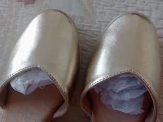 Zapatillas esparto doradas