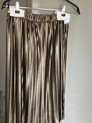 Gonna pieghe Benetton oro XS