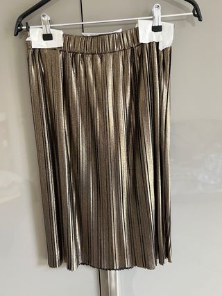 Gonna pieghe Benetton oro XS