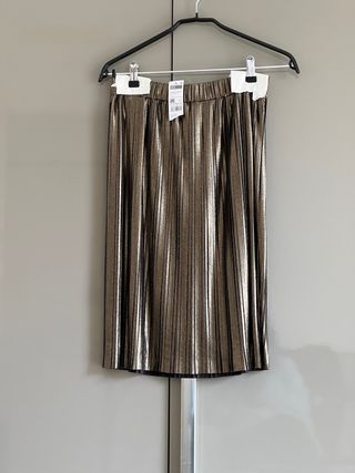 Gonna pieghe Benetton oro XS