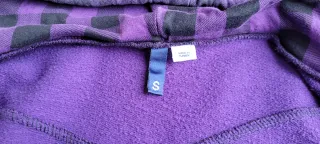 Sudadera H&M cuadros morado/negro Talla S
