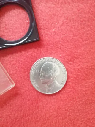 Moneda 1 Peso Plata José Martí Centenario 1853-195