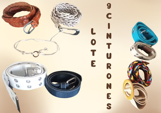Lote 9 Cinturones Vintage Variados