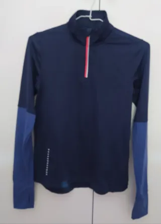 Camiseta térmica deportiva mujer azul