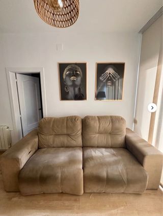 Divano a 2 posti motorizzato beige