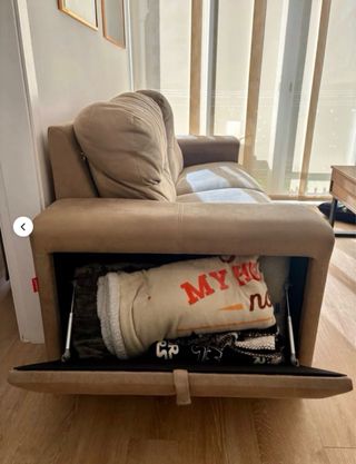 Divano a 2 posti motorizzato beige