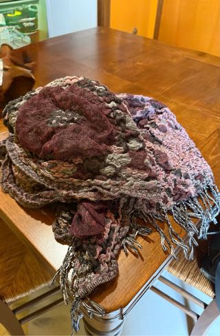 Sciarpa donna rosa e viola