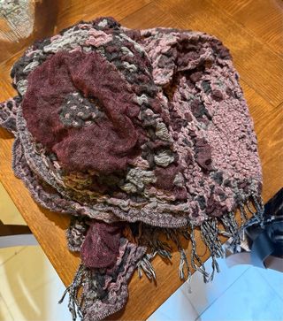 Sciarpa donna rosa e viola