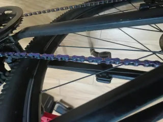 Bici Rockrider ST100 custom en Negro y Rojo