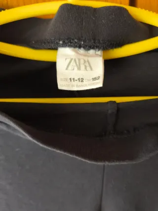 Mallas Zara Niña Talla 11-12 Años Negras