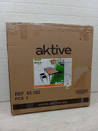 Tavolo pieghevole AKTIVE 63162 in alluminio con 4 sgabelli in acciaio