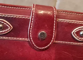 Monedero Cartera Piel Rojo