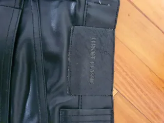 Pantaloni Versace Pelle Neri