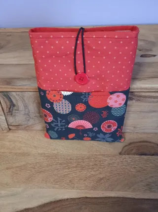 Funda libro diseño oriental con bolsillo