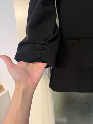 Chaqueta americana negra manga 3/4 Talla S