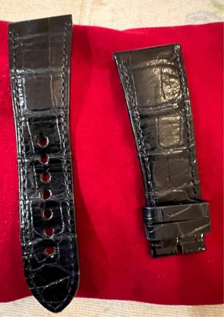 Correa Cartier Tank Divan Cocodrilo azul oscuro