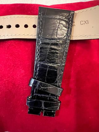 Correa Cartier Tank Divan Cocodrilo azul oscuro