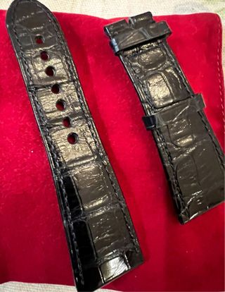 Correa Cartier Tank Divan Cocodrilo azul oscuro