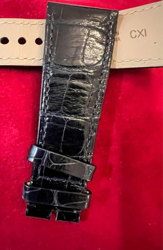 Correa Cartier Tank Divan Cocodrilo azul oscuro