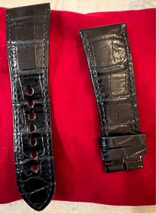 Correa Cartier Tank Divan Cocodrilo azul oscuro