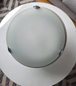 Lámpara plafón techo cristal y metal