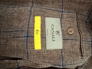 Americana Canali Marrón Lino y Seda