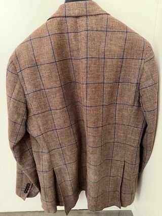 Americana Canali Marrón Lino y Seda