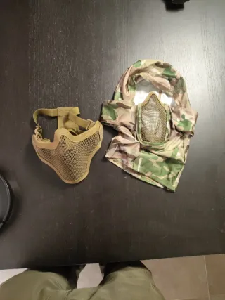Máscara y capucha Airsoft Camuflaje