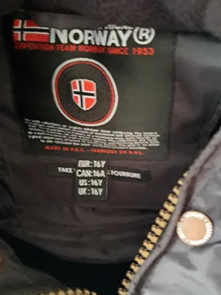 Abrigo Norway Talla 16 Muy Caliente