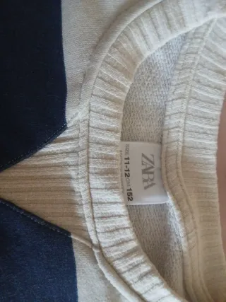 Sudadera rayas azul y blanco T.11-12