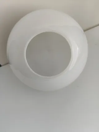 Set di 2 lampade in vetro opalino bianco a tulipano