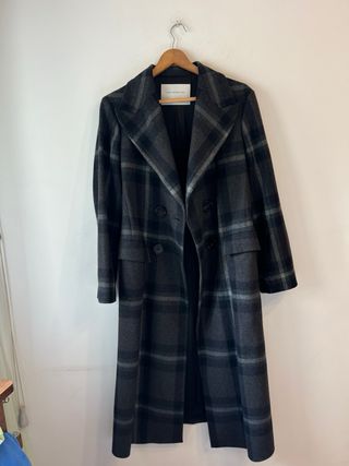 Abrigo cuadros Zara Woman Studio Talla S