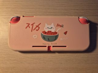 Switch Lite Rosa + Carcasa + Funda + Cristal