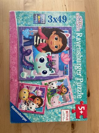 3 Puzzles Gabby's Dollhouse 49 Piezas
