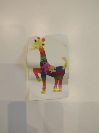 Puzzle Jirafa Madera Reversible