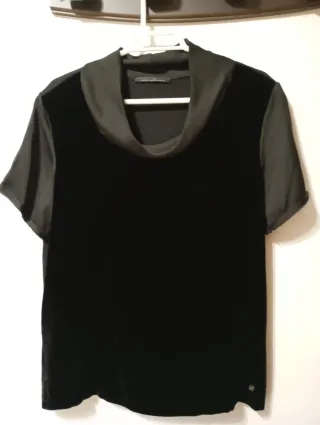 Jersey mujer CH cuello vuelto negro