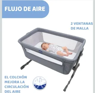 Cuna colecho Chicco Next2me gris