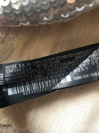 Top lentejuelas Zara